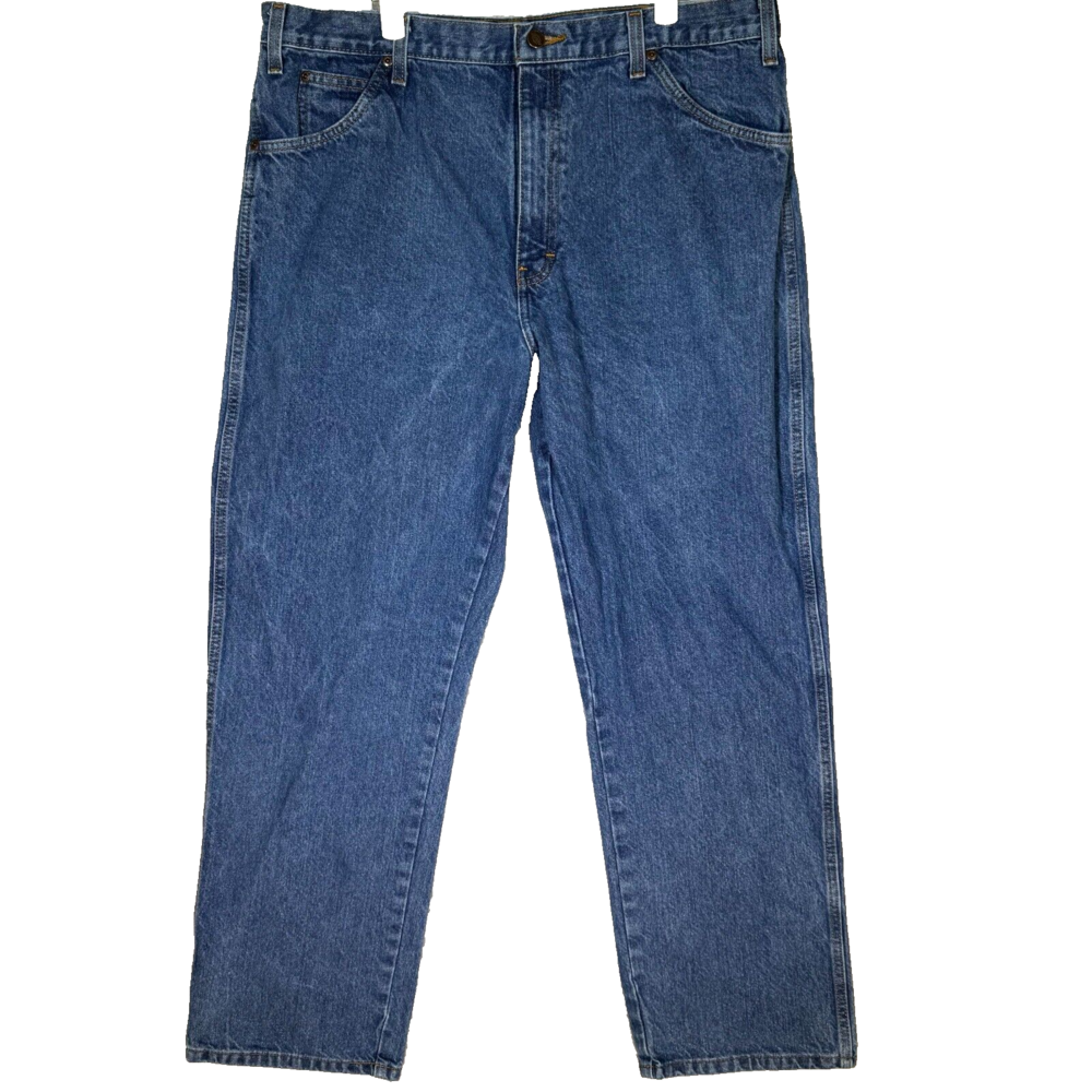 Dickies Jeans Mens 38x32 Regular Fit Straight Leg Blue Denim 100% Cotton